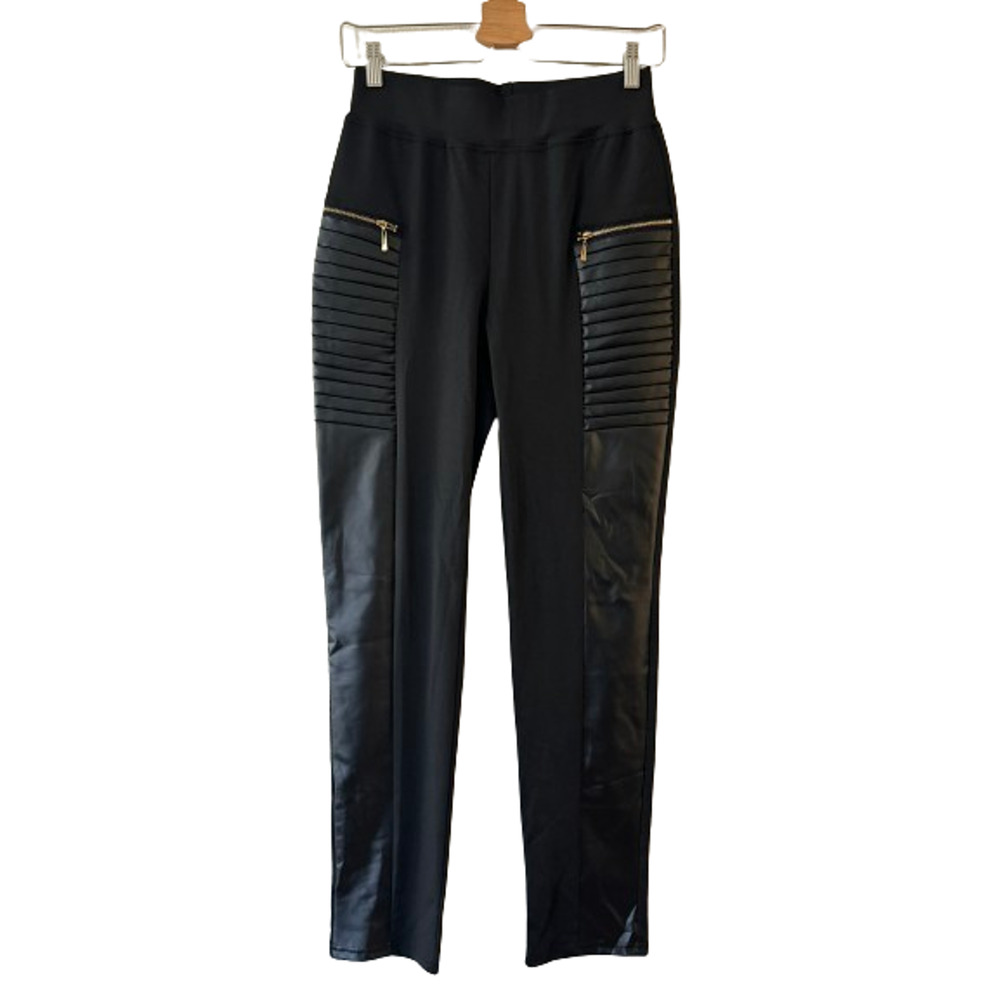 ChicMe Women's Faux Leather‎ Moto Legging Pants